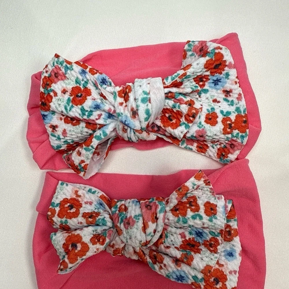 Floral Pink Baby Headbands
